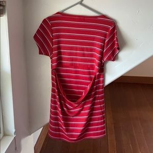 Striped dress with open back